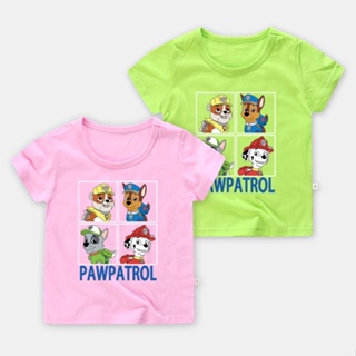 **พร้อมส่ง**Paw Patrol เสื้อยืดผ้าฝ้ายเด็กฤดูร้อนใหม่  8 สีผิว