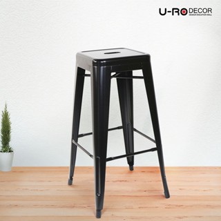 U-RO DECOR เก้าอี้เหล็ก รุ่น ZANIA-L  บาร์สตูลเหล็ก เก้าอี้บาร์สูง วางซ้อนได้