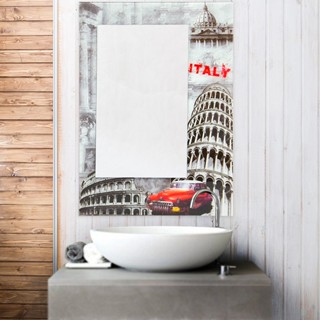 U-RO DECOR กะจกติดผนัง รุ่น RED CAR ขนาด 50X70 ซม.