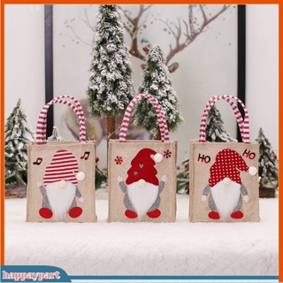 (happaypart) Christmas Gift Handbag Xmas Santa Claus Decor Tote Bag Multipurpose