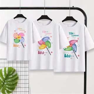 เสื้อยืดแขนสั้น พิมพ์ลายการ์ตูน Tik Tok แฟชั่นฤดูร้อน สไตล์เกาหลี สําหรับแม่ และลูก 2023