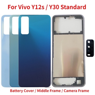 ใหม่ เคสแบตเตอรี่ด้านหลัง พร้อมเลนส์กล้อง กรอบกลาง ด้านข้าง สําหรับ BBK Vivo Y12s Y30