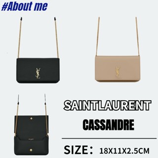 แซงต์โลรองต์  YSL CASSANDRE SAINT LAURENT กระเป๋าใส่มือถือ กระเป๋าสะพายข้าง มีสายโซ่