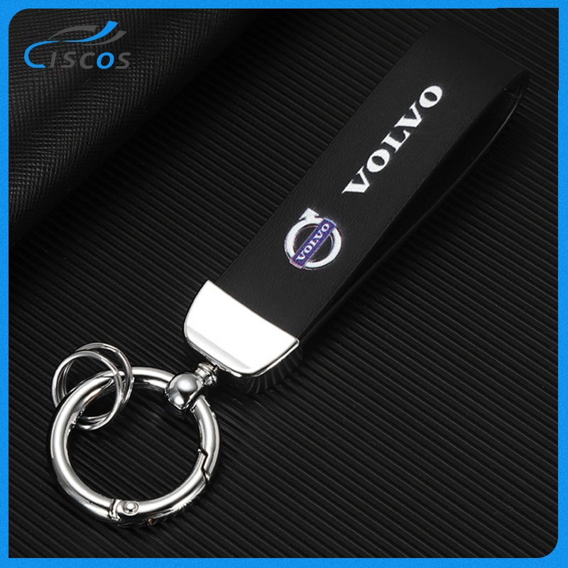 Ciscos หนัง พวงกุญแจรถยนต์ ที่ใส่กุญแจรถยนต์ ของแต่งรถ สำหรับ Volvo XC40 XC60 S80 V40 S60 940 850 XC90 V60 V50 S90