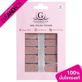 GLAZE &amp; GLAM - Nail Polish Sticker/STK028/16Pcs (10 g.) ยาทาเล็บแบบแผ่นสติกเกอร์