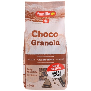 แฟมิเลียธัญพืชอบกรอบรสช็อกโกแลต 500กรัม  /  Familia Choco Granola 500g.