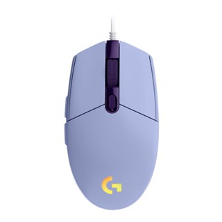 คีย์บอร์ด และเมาส์ &lt; MOUSE (เมาส์) LOGITECH G G203 LIGHTSYNC LILAC