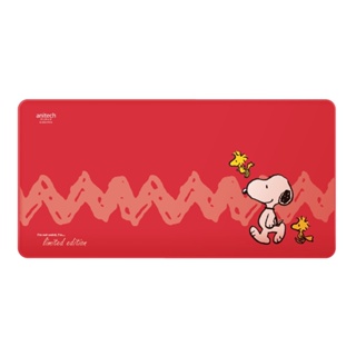 คีย์บอร์ด และเมาส์ !! MOUSE PAD (เมาส์แพด) ANITECH X PEANUTS DESK MAT SNP-MP004-RD (RED)