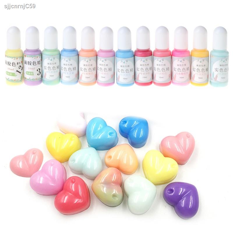 time* 12 Bottles Liquid Macaron Candy Color Resin Pigment Dye Resin Epoxy Jewelry DIY