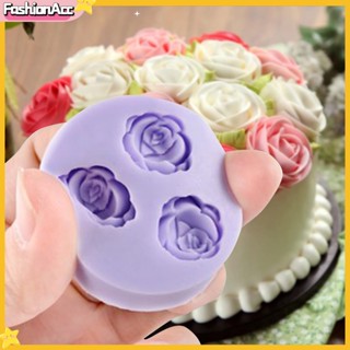 &lt;FA&gt; flower แม่พิมพ์ซิลิโคน DIY Fondant รูปดอกกุหลาบ