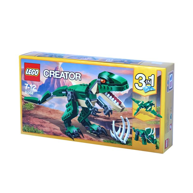 ตัวต่อ LEGO, 31058 Tyrannosaurus rex ที่ดุร้ายและเปลี่ยนแปลงตลอดเวลา ประกอบของเล่นเพื่อการศึกษาสำหรั