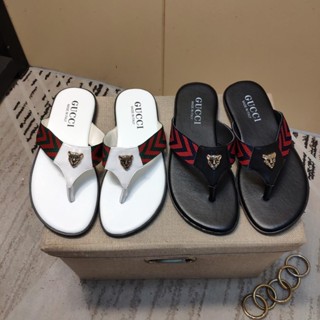 [EUR Size] NEW_GUCCI รองเท้าแตะหนัง สําหรับผู้ชาย ไซซ์ 38-46 TT3186