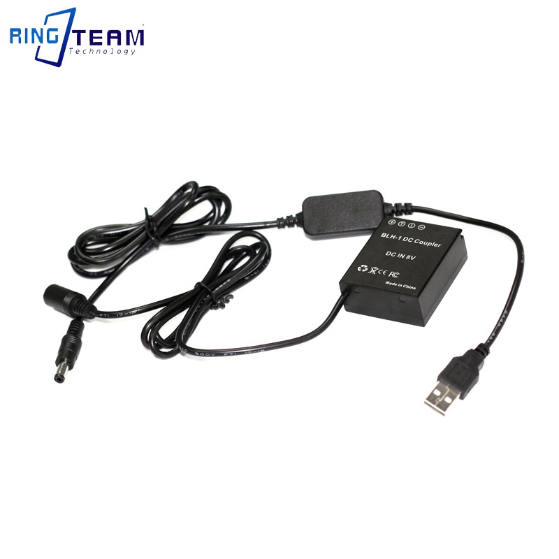 สาย USB เพื่อ BLH-1 D Ummy แบตเตอรี่ DC C Oupler สำหรับ Olympus กล้องดิจิตอล E-M1X EM1 MARK II EM1-2