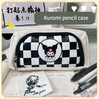 พร้อมส่ง = Sanrio กระเป๋าดินสอ ลายการ์ตูนหมากรุกทะเลน่ารัก จุของได้เยอะ สีดํา สําหรับนักเรียนชาย และหญิง [sunny]