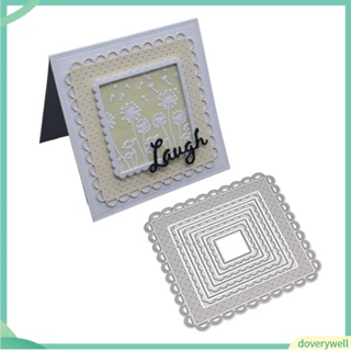 (Doverywell) Square Frame Metal Cutting Dies Stencil DIY Scrapbooking Album Cards Template