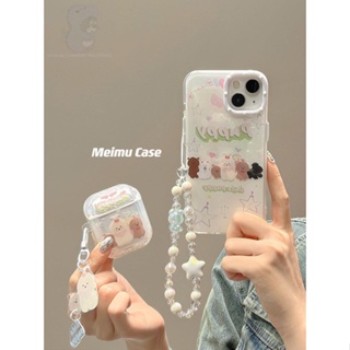 เคสโทรศัพท์มือถือ ลายการ์ตูนลูกสุนัขน่ารัก พร้อมสายโซ่คล้อง สําหรับ Apple iPhone 14 13 12 11 14promax 13 ne