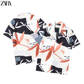 [พร้อมส่ง] Zara เสื้อเชิ้ตแขนสั้นลําลอง คอปกพับ พลัสไซซ์ สไตล์วินเทจ แฟชั่นฤดูร้อน สําหรับผู้ชาย และผู้หญิง 2023