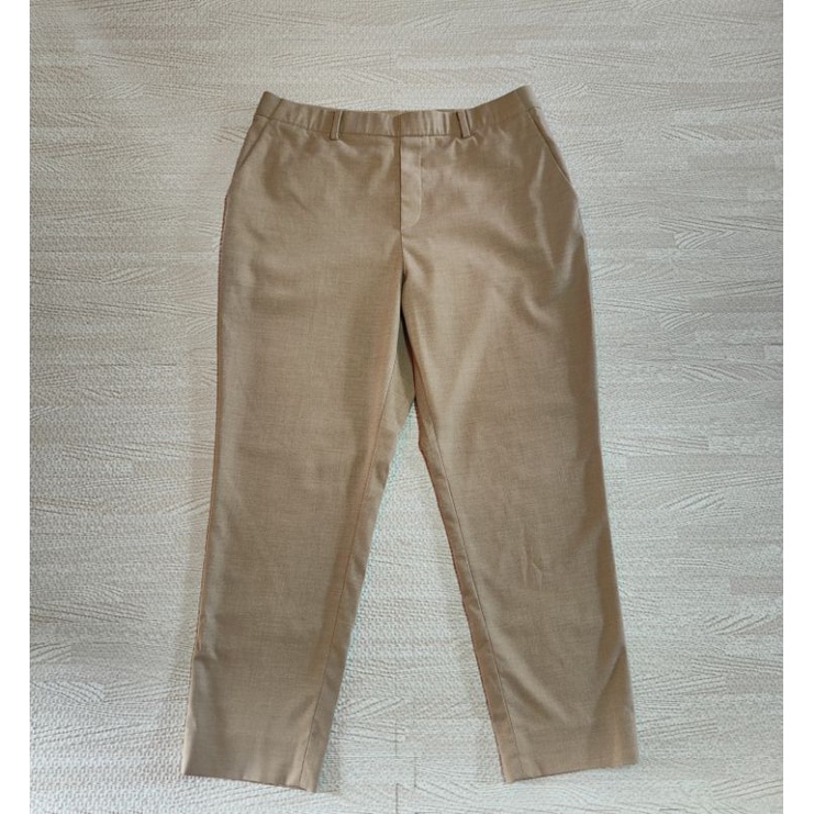 Uniqlo กางเกง Ezy Smart Ankle Pants สีน้ำตาล Size XL หญิง มือ2