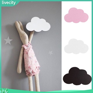 {livecity} สติ๊กเกอร์แขวนผนังตะขอ ลายเมฆ