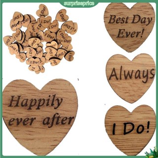 &lt;surprise&gt; 50Pcs Wooden Love Heart Letter Slices DIY Craft Wedding Table Scatter Decoration