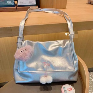 ✣₪☌2023 Summer Limited New Original Design Clay Silver Tote Bag ความจุขนาดใหญ่ Commuter Shoulder Underarm Bag