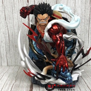 Figure One Piece [รุ่นคุณภาพสูง] ลูฟี่ VS Kaidolong โอเวอร์ลอร์ดสี่ความเร็วสีและเสียงสะท้อนของประเทศ GK รูปปั้นมือเครื่อ