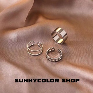 SUNNYCOLOR  แหวน แหวนแฟชั่น insลีลา ชีวิตประจําวัน การออกแบบแบรนด์ A98N1J1