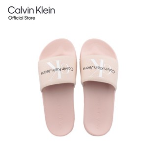 Calvin Klein รองเท้าแตะแบบสวมผู้หญิง SS23 รุ่น YW00103 0JW ทรง SLIDE - สีพีช