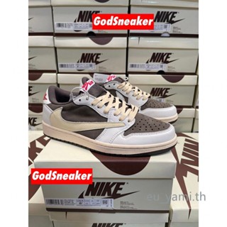 ของแท้ 100% Jordan 1 low “ Travis Scott Reverse Mocha “ Size 40 - 46