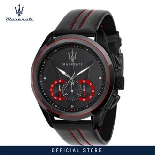 [2 Years Warranty] Maserati TRAGUARDO Black Chronograph 45mm Mens Watch R8871612023