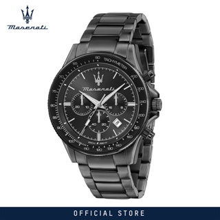 [Online Exclusive] [2 Years Warranty] Maserati Sfida 44mm Mens Black Steel Chronograph Quartz Watch R8873640016