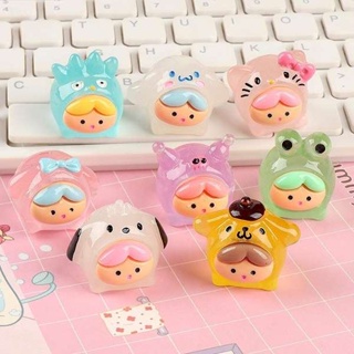 SANRIO โคมไฟเรซิ่น รูปการ์ตูนสัตว์ซานริโอ้ ขนาดเล็ก แฮนด์เมด DIY สําหรับตกแต่งรถยนต์