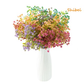 HOT_ สาขาประดิษฐ์ดอกไม้สัมผัสสมจริงง่ายต่อการดูแลพลาสติก 5 150 หัวจำลอง Gypsophila Home Decor