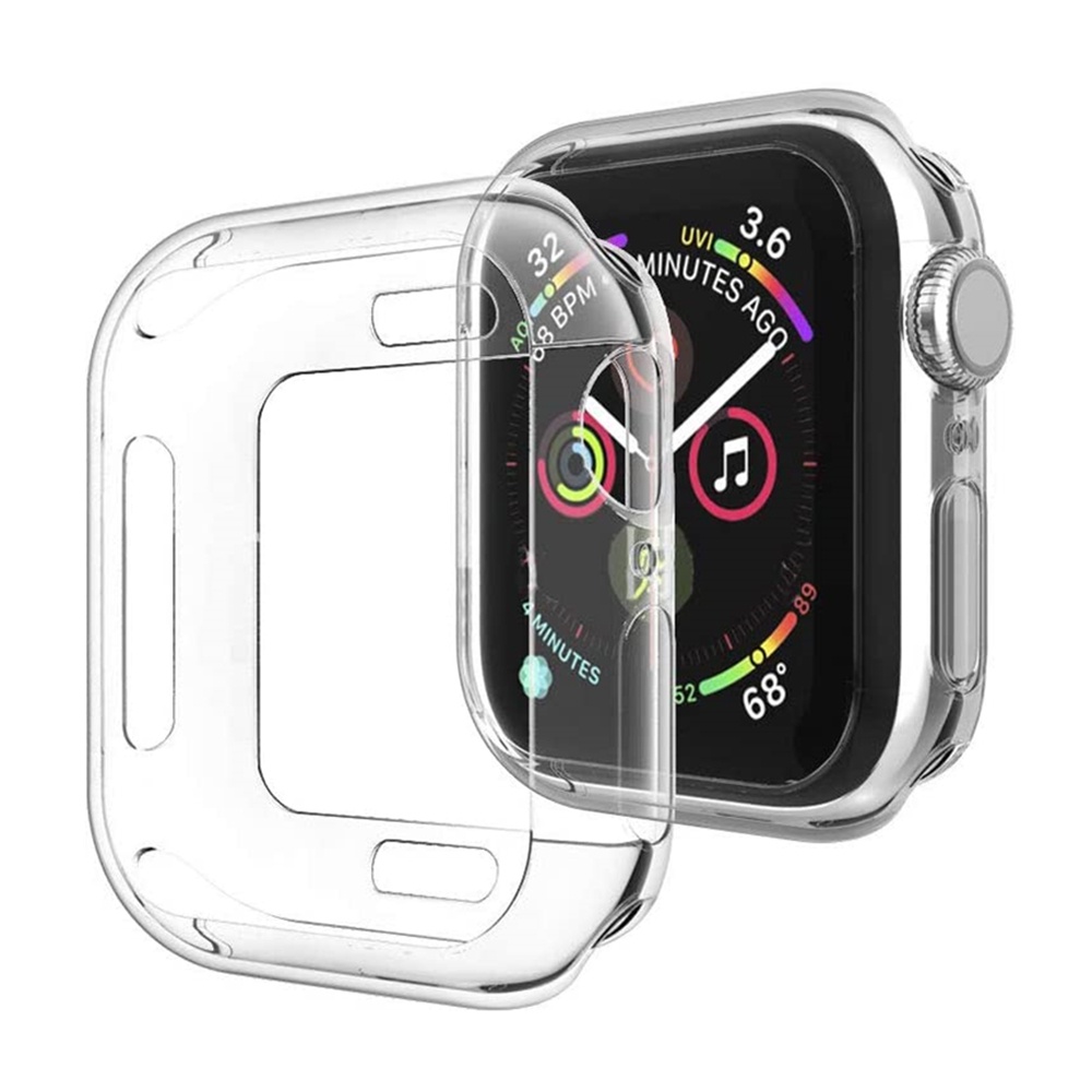 ▲▽◐for Apple Watch Case Series 6 5 4 44mm Soft TPU Clear Protective Cover Bumper for Applewatch iWatch SE 40mm All Aroun
