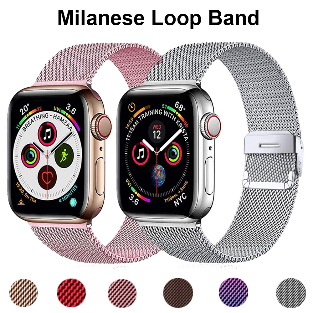 ☄Metal strap For Apple watch series 6 5 4 se 3 iWatch band 42mm 38mm Stainless steel bracelet Apple Watch band 44mm 40mm