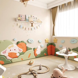 ﹉Tatami soft package wall anti-collision wall stickers อนุบาลเด็กเอง soft package สิบสองราศี anti-collision sticker head