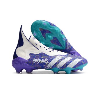 Adidas Fanatic Showpiece Pack รองเท้าบูทฟุตบอล ผ้าถัก สีม่วง + FG 36-45