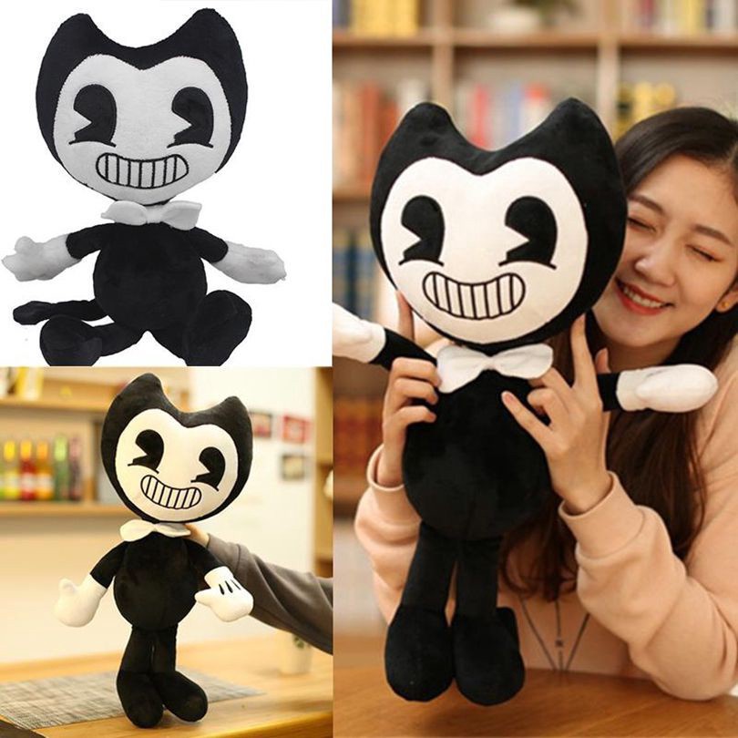 ❤❤❤ღღTUR_Cute Bendy the Ink Machine Boris Action Figure Plush Stuffed Doll Toy Kids Gift ppUm
