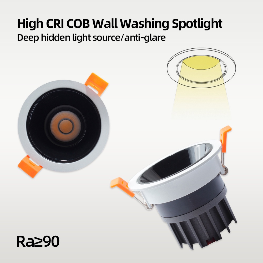Deep Anti-glare COB LED Recessed Downlights LED Ceiling Light Lamp 12W LED Spotlights Living Room Ga