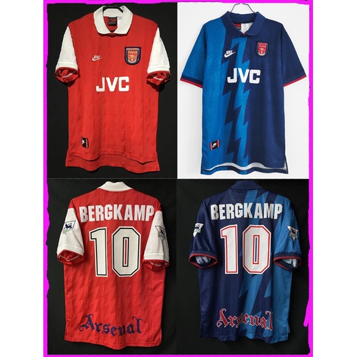 เสื้อกีฬาแขนสั้น ลายทีมชาติฟุตบอล Gao Pin 1995 1996 season Arsenal's ชุดเหย้า สไตล์เรโทร