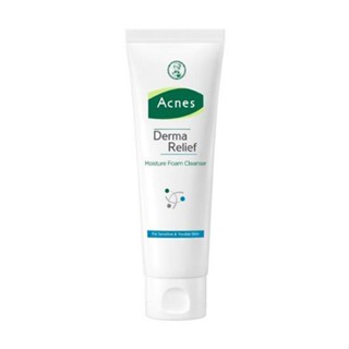 Acnes Derma Relief Moisture Foam คลีนเซอร์ 125 มล. [ผิวแพ้ง่าย, กรดอ่อนแอ]