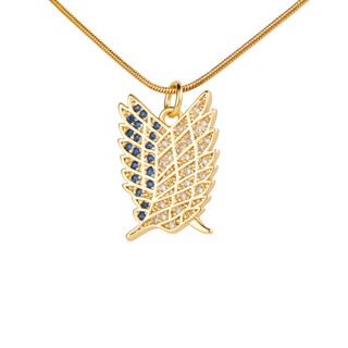 jewelry สร้อยคอทองคำ 18K จี้แฟชั่นสุภาพสตรีเพชรสร้อยคอทองคำสร้อยคอคู่ 573n
