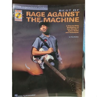 GUITAR SIGNATURE LICKS - BEST OF RAGE AGAINST THE MACHINE W/CD (HAL)073999656381