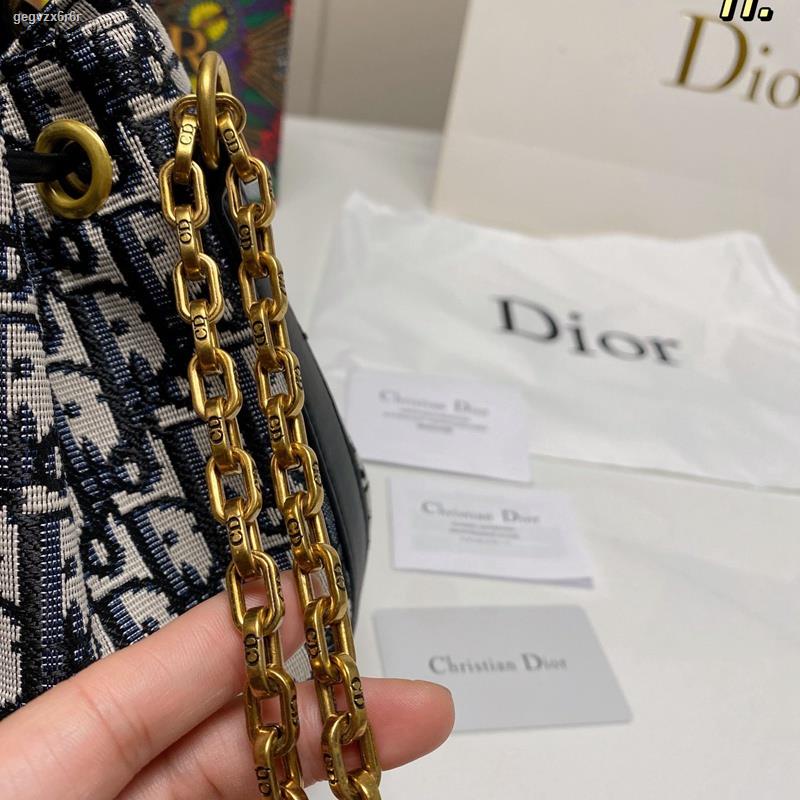 ✢DIOR 2022 Hot Style Reading Section Draw Rope Bucket Bag Fashion Joker Classic Trend The Chain Go Shopping for Jimei Wi