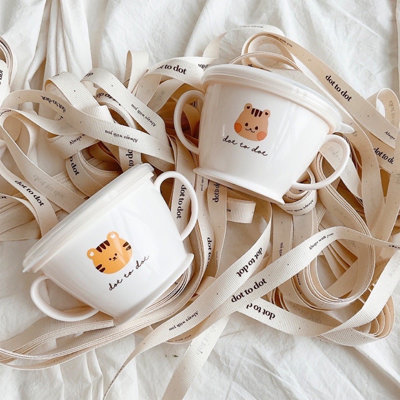 [ซื้อจากVideo&Liveลด100] พร้อมส่งในไทย🧸ถ้วยเก็บขนมขบเขี้ยว มี 2 หูจับมีฝาปิด - รูปที่ 2