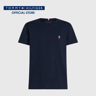 Tommy Hilfiger เสื้อยืดแขนสั้นผู้ชาย รุ่น MW0MW30054 DW5 - สีกรมท่า