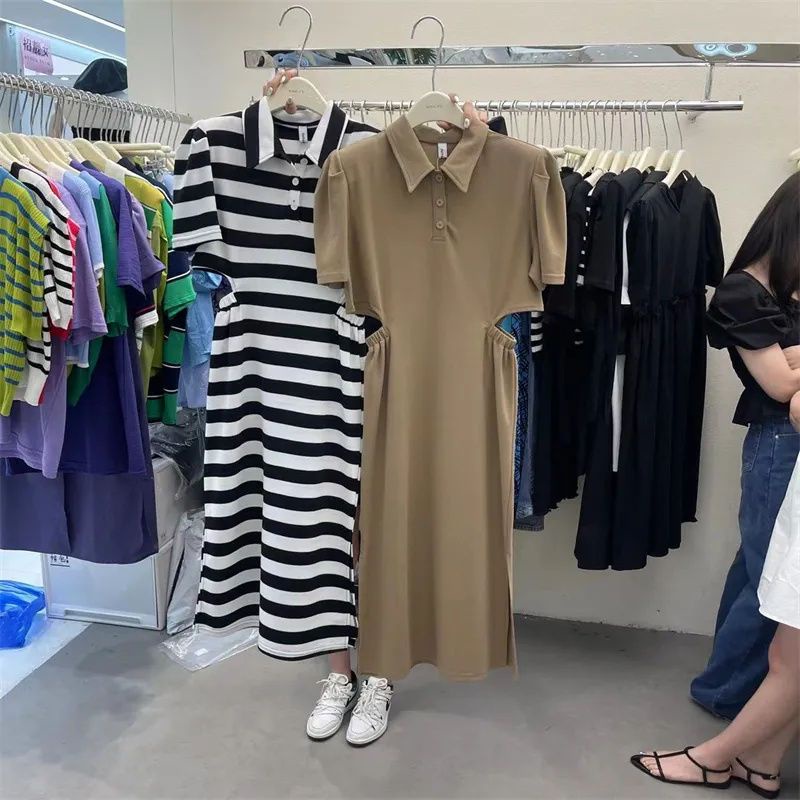 เตรียมจัดส่ง เสื้อโปโลแขนสั้นผู้หญิง คอกลม แขนสั้น ผ้าชีฟอง เนื้อผ้าดี สวมใส่สบาย สวมใส่สบาย