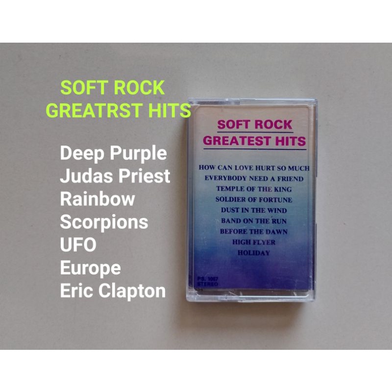 □มือ2 scorpion, deep purple ,ufp, europe , eric clapton เทปเพลง□ อัลบั้ม soft rock greatest hits (แน
