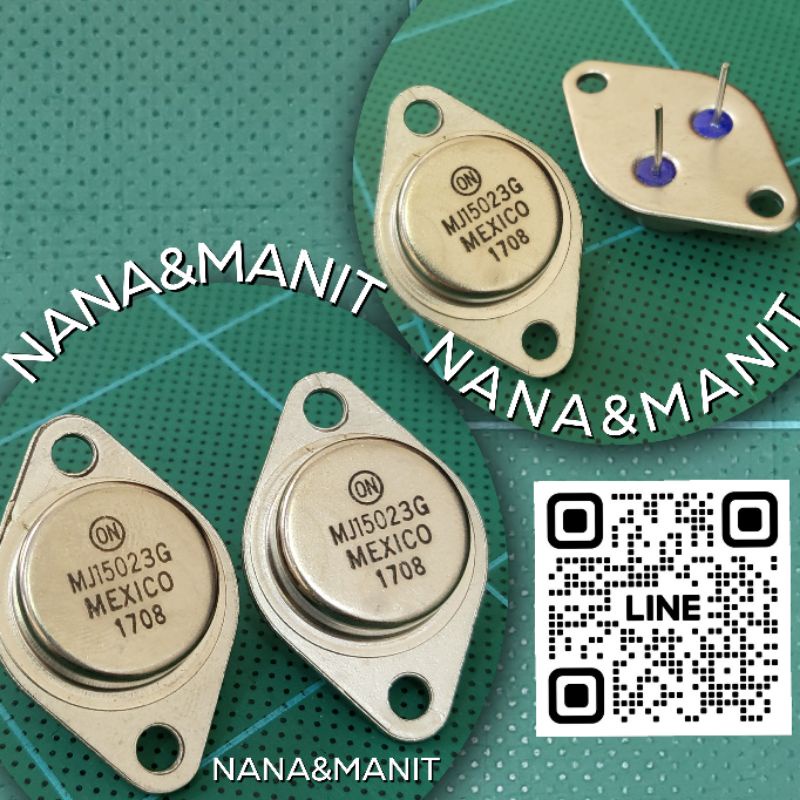 MJ15023 จานบิน PNP 16A 200V (งานแท้) แพ็คละ2ตัว