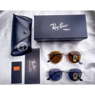 แว่น Rayban RB3447 gold round glasses